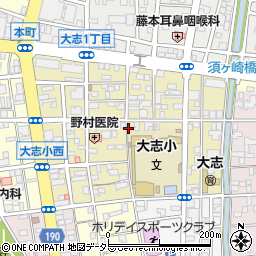 愛知県一宮市大志周辺の地図