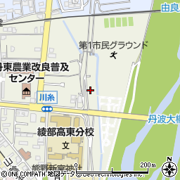 京都府綾部市川糸町下溝口周辺の地図