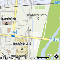 京都府綾部市川糸町（下溝口）周辺の地図
