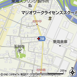 愛知県小牧市村中622周辺の地図