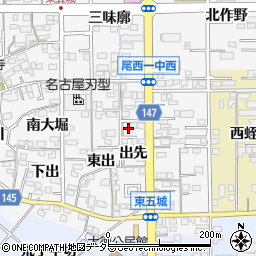 愛知県一宮市東五城周辺の地図