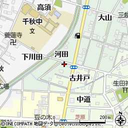 愛知県一宮市千秋町加納馬場河田19周辺の地図