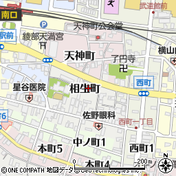 京都府綾部市相生町周辺の地図
