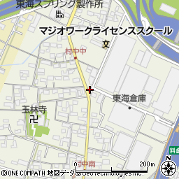 愛知県小牧市村中461周辺の地図