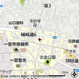 愛知県一宮市城崎通周辺の地図