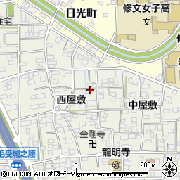愛知県一宮市大和町毛受西屋敷50周辺の地図