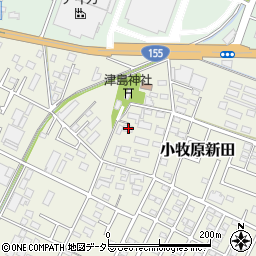 愛知県小牧市小牧原新田1303周辺の地図