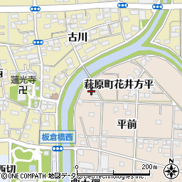 愛知県一宮市萩原町花井方平17周辺の地図