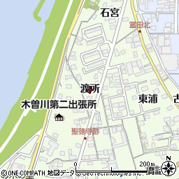 愛知県一宮市冨田（渡所）周辺の地図