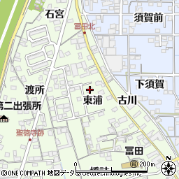 愛知県一宮市冨田東浦177周辺の地図