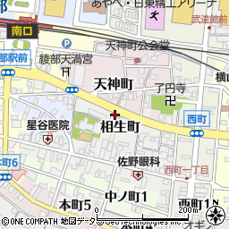 京都府綾部市相生町（西綾部）周辺の地図