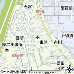 愛知県一宮市冨田東浦170周辺の地図