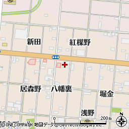 愛知県一宮市浅野八幡裏4周辺の地図
