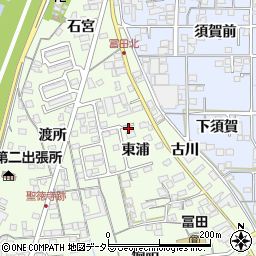 愛知県一宮市冨田東浦179周辺の地図
