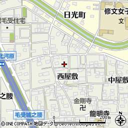 愛知県一宮市大和町毛受西屋敷36周辺の地図
