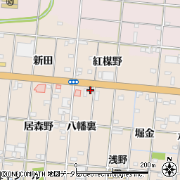 愛知県一宮市浅野八幡裏5周辺の地図