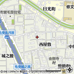 愛知県一宮市大和町毛受西屋敷39周辺の地図