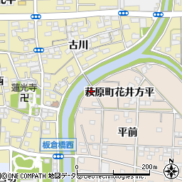 愛知県一宮市萩原町花井方平13周辺の地図