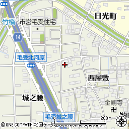 愛知県一宮市大和町毛受西屋敷110周辺の地図