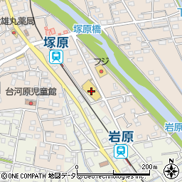 ＦＵＪＩシティオ塚原店食品館周辺の地図