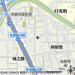 愛知県一宮市大和町毛受西屋敷109周辺の地図