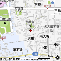 愛知県一宮市東五城古川272-7周辺の地図