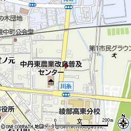 京都府綾部市川糸町周辺の地図