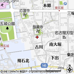 愛知県一宮市東五城古川272-2周辺の地図