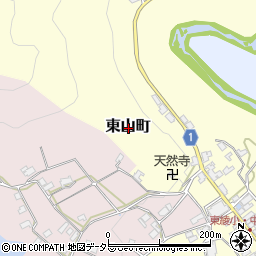京都府綾部市東山町周辺の地図