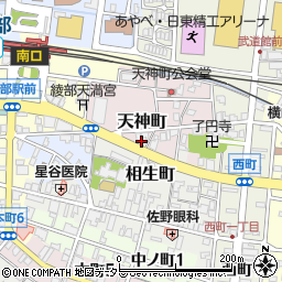 京都府綾部市天神町西綾部122周辺の地図
