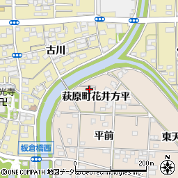 愛知県一宮市萩原町花井方平6周辺の地図