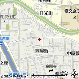 愛知県一宮市大和町毛受西屋敷37周辺の地図
