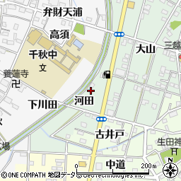 愛知県一宮市千秋町加納馬場河田11周辺の地図