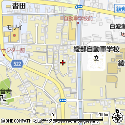 京都府綾部市上延町八反周辺の地図