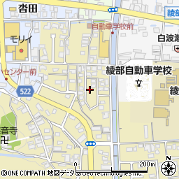 京都府綾部市上延町（八反）周辺の地図