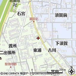 愛知県一宮市冨田東浦162周辺の地図