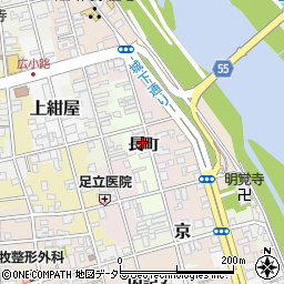 京都府福知山市長町周辺の地図