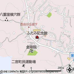 二宮町ふたみ記念館周辺の地図