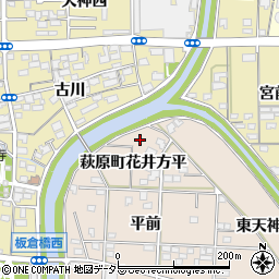 愛知県一宮市萩原町花井方平1667周辺の地図
