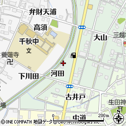 愛知県一宮市千秋町加納馬場河田10周辺の地図