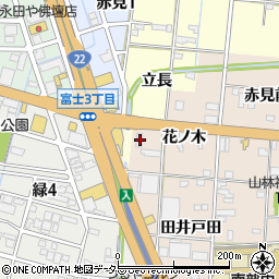 愛知県一宮市浅野花ノ木22周辺の地図