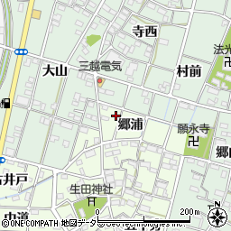 愛知県一宮市千秋町芝原郷浦周辺の地図