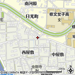 愛知県一宮市大和町毛受西屋敷28周辺の地図