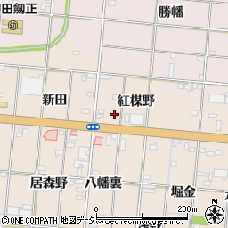 愛知県一宮市浅野紅楳野周辺の地図