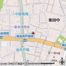 愛知県小牧市東田中2521周辺の地図