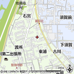 愛知県一宮市冨田東浦163周辺の地図