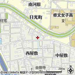 愛知県一宮市大和町毛受西屋敷24周辺の地図