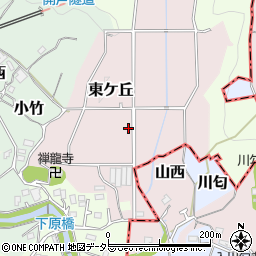 神奈川県小田原市東ケ丘周辺の地図