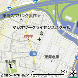 愛知県小牧市村中434-2周辺の地図