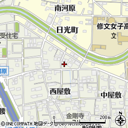 愛知県一宮市大和町毛受西屋敷22周辺の地図